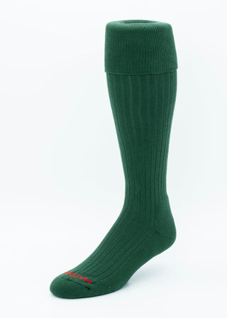 Matchplay Classic Long Socks in Fescue Green (Ribbed) - The Matchplay Company