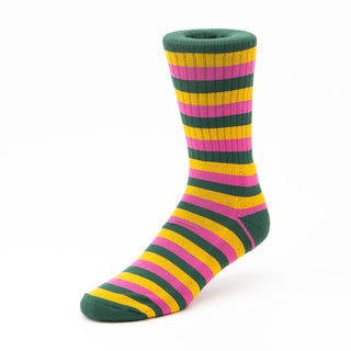 Matchplay Classic Sports Socks in Candy Stripe (Ribbed)