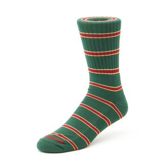 Matchplay Classic Sports Socks in Fescue & Sunday Red Stripe (Ribbed)