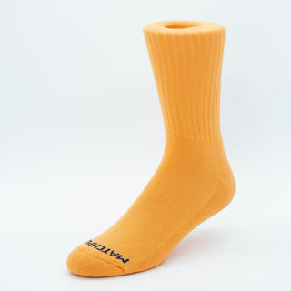 Matchplay Classic Sports Socks in Tangerine (Ribbed) - The Matchplay Company
