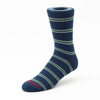 Matchplay Classic Sports Socks in Oxford Blue & Fescue Stripe (Ribbed)