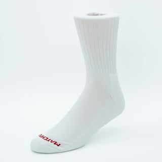 Matchplay Classic Sports Socks in White (Ribbed) - The Matchplay Company