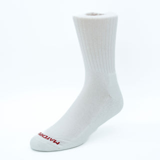 Matchplay Classic Sports Socks in White (Ribbed)