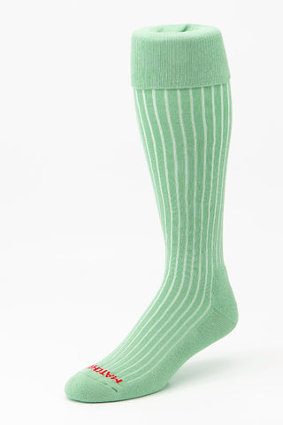 Matchplay Classic Long Socks in Cambridge Blue (Ribbed)