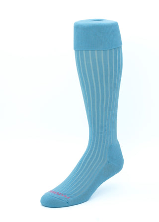 Matchplay Classic Long Socks in Sky Blue (Ribbed)