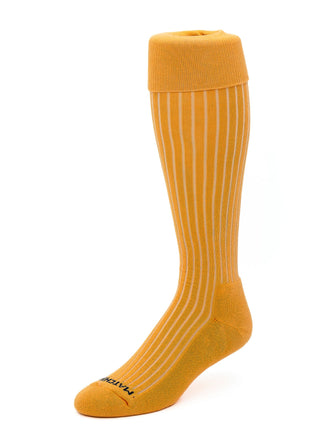 Matchplay Classic Long Socks in Tangerine (Ribbed)