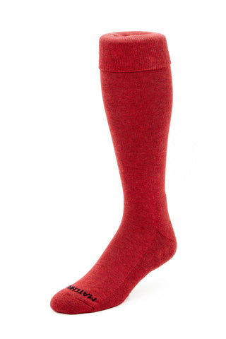 Matchplay Classic Long Socks in Deep Red Marl