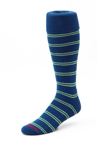Matchplay Classic Long Socks in Oxford & Fescue Stripe