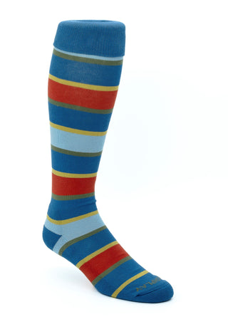 Matchplay Classic Long Socks in Ocean Blue Stripe